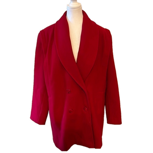 Forecaster OF BOSTON Womens Red Wool  Double Breasted Coat size 15/16